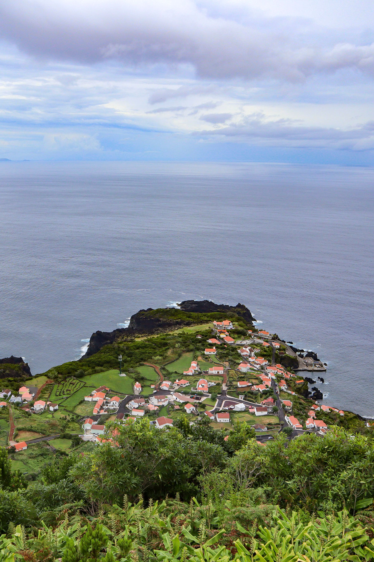 Azoren, Faja Sao Jorge, Uitzicht op de Atlantische Oceaan