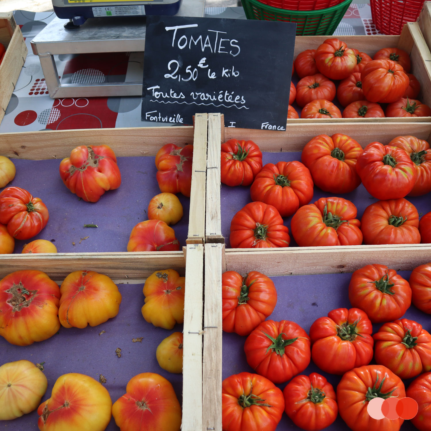 Tomaten auf einem Markt in Südfrankreich
