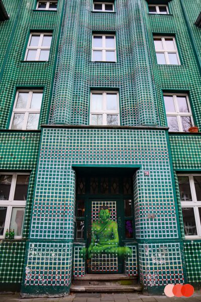 Düsseldorf Street Art, Green Buddha Pine Street