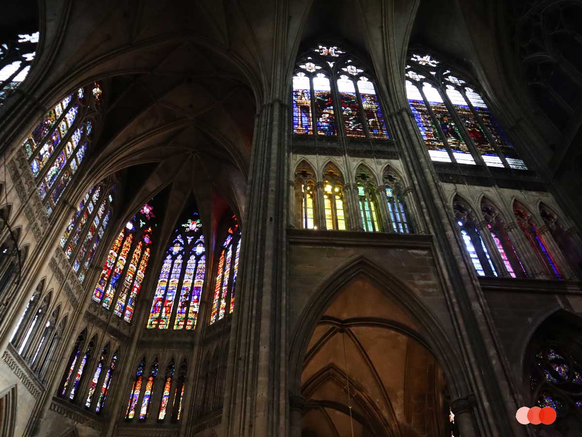 Kathedraal van Metz, glas-in-loodraam boven het koor