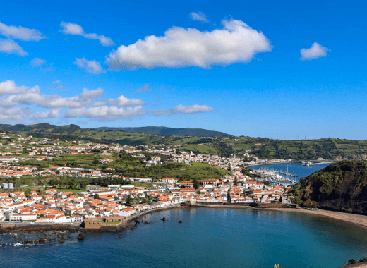 Blick auf Faial und Horta, Azoren