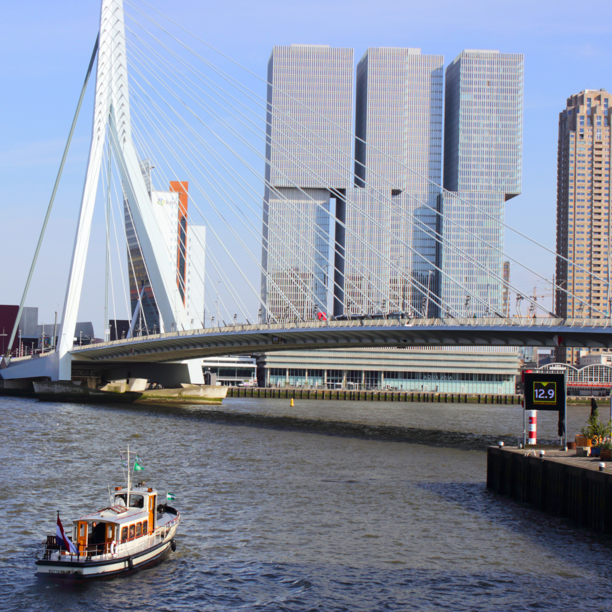 Rotterdam, Blick auf Erasmusbrücke