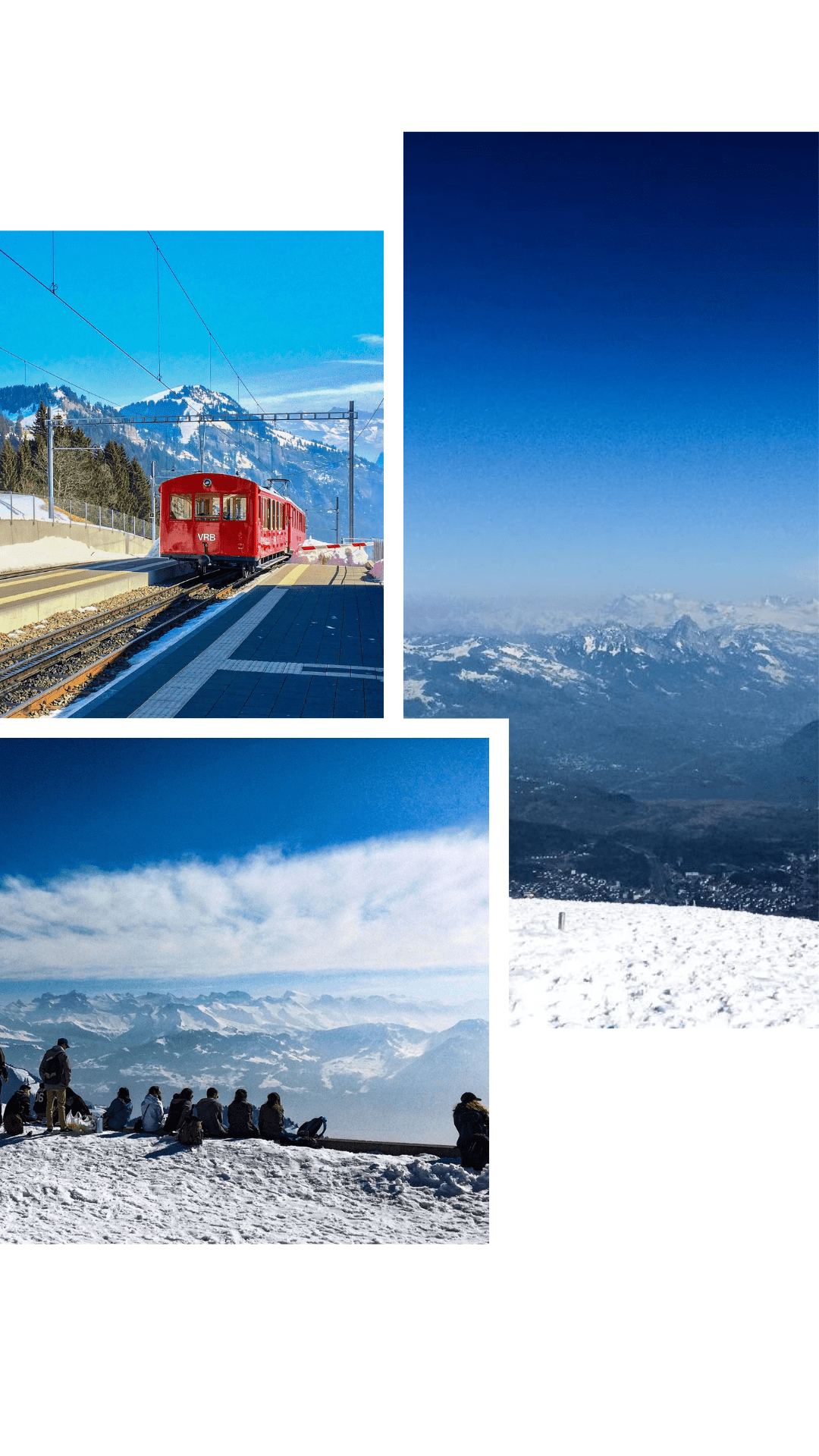 Rigi in der Schweiz, Anfahrt zum Gipfel mit der Zahnradbahn
