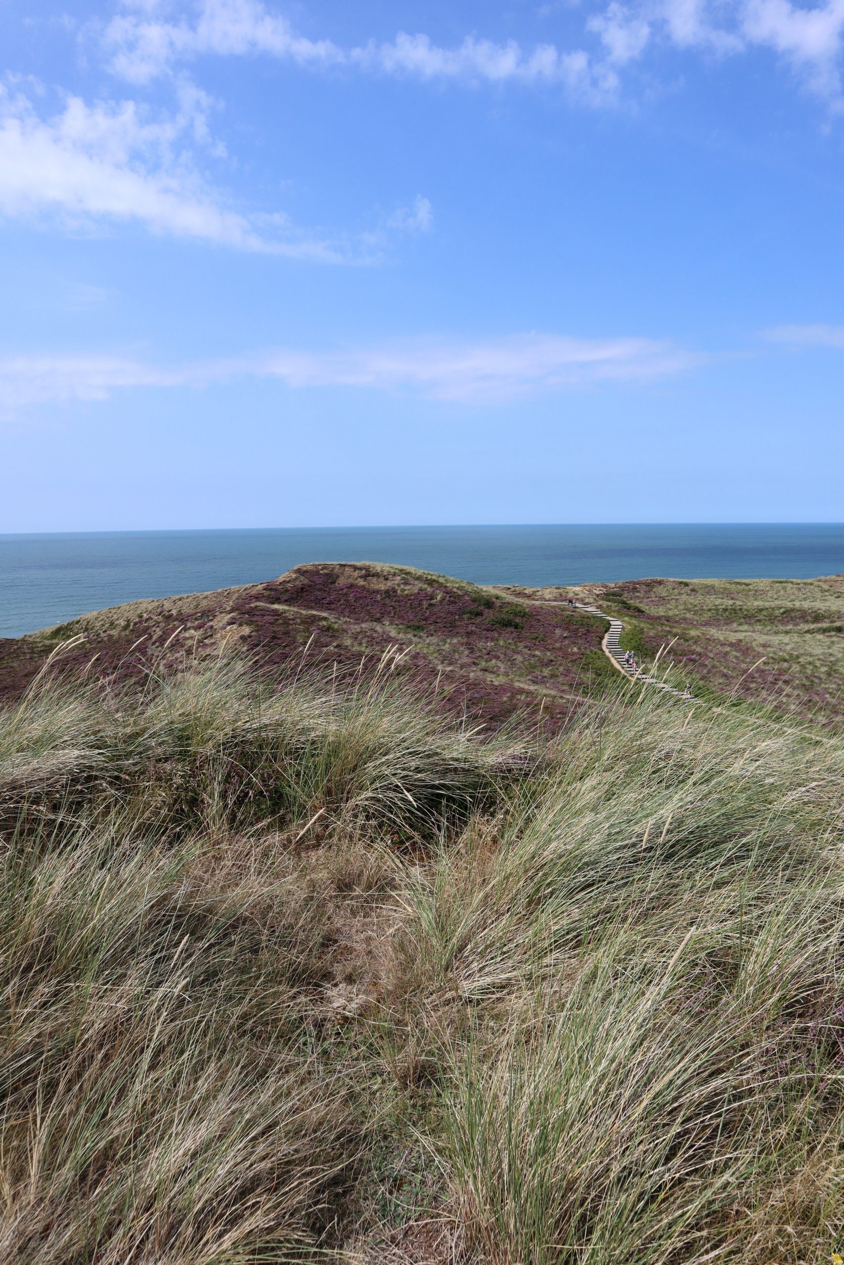 Blick von der Aussichtsplattform Uwe Düne in Kampen, Sylt auf die Nordsee